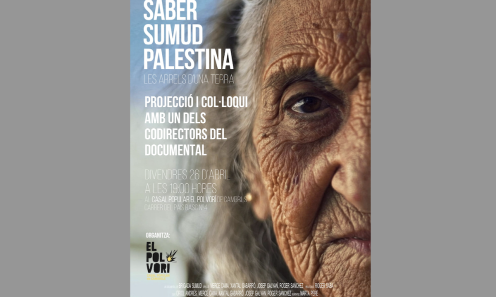 El Polvorí projectarà demà el documental «Saber Sumud Palestina. Les arrels d'una terra»